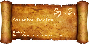 Sztankov Dorina névjegykártya