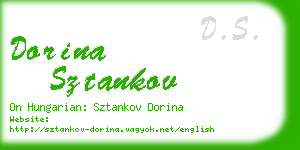 dorina sztankov business card